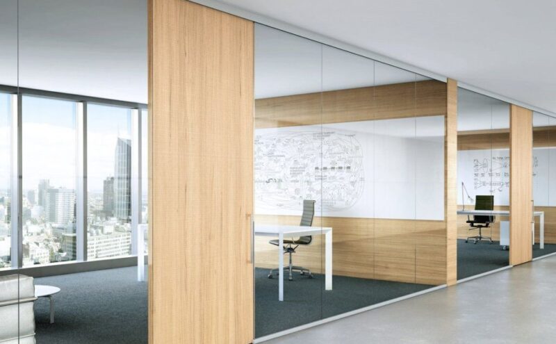 mamparas de cristal para oficinas